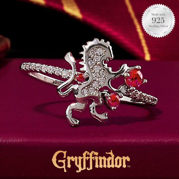 Harry Potter Hogwarts Pride Gryffindor ring, 925 Sterling Silver - Picture 1 of 6